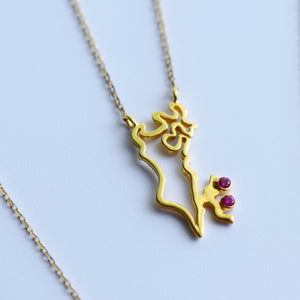 Bahrain Map Necklace