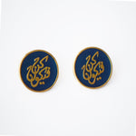 Kun Fayakoon- Blue Enamel Earrings