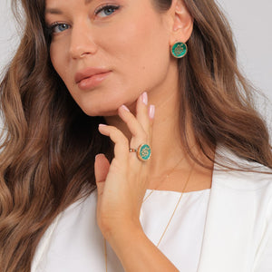 Kun Fayakoon- Malachite Earrings